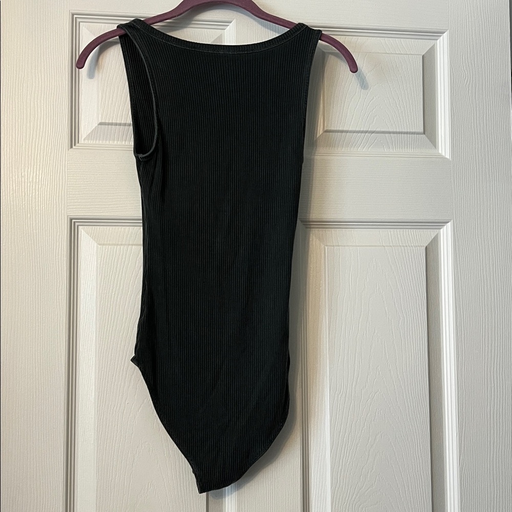 American Eagle Outfitters Gray Ribbed body suit. Size XS - Picture 5 of 5